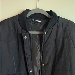 Fashion Nova Black Bomber Jacket